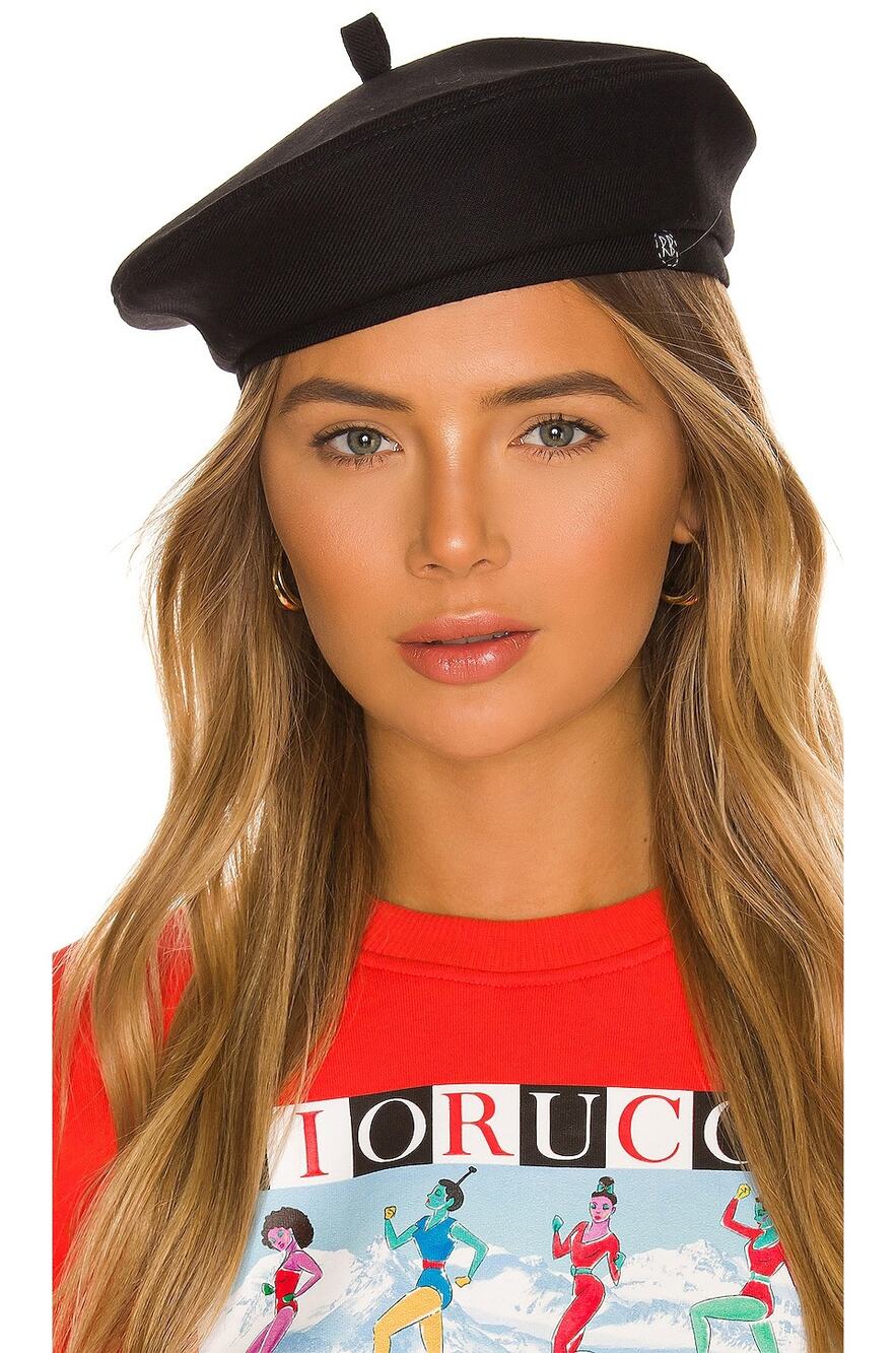 Ruslan Baginskiy Monogram Beret Wool French Parisian Winter Fall Preppy Office M